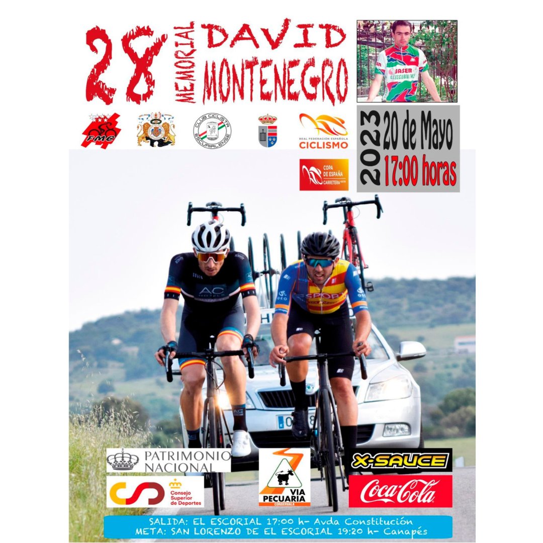 FMCICLISMO's tweet photo. #Carretera | El próximo sábado vuelve el Memorial David Montenegro de ciclismo máster.  

📆 20 de mayo 
👦🏻👩🏻 Máster 
📍El Escorial y San Lorenzo de El Escorial 
✅ Inscripciones 🔗 https://t.co/VDPeARFDTe
🔴 Fecha límite de inscripción: 16/05 https://t.co/7BQCFhosRl