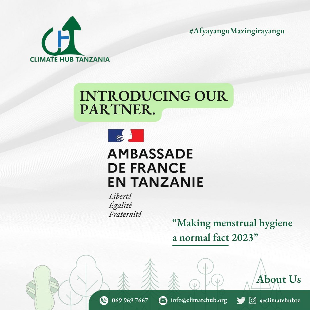 We are so Happy to announce that the French Embassy in Tanzania is our official sponsor in our upcoming reusables menstrual charity! 
All grateful @FranceTanzania ! 
#breakingstigma 🩸🇹🇿