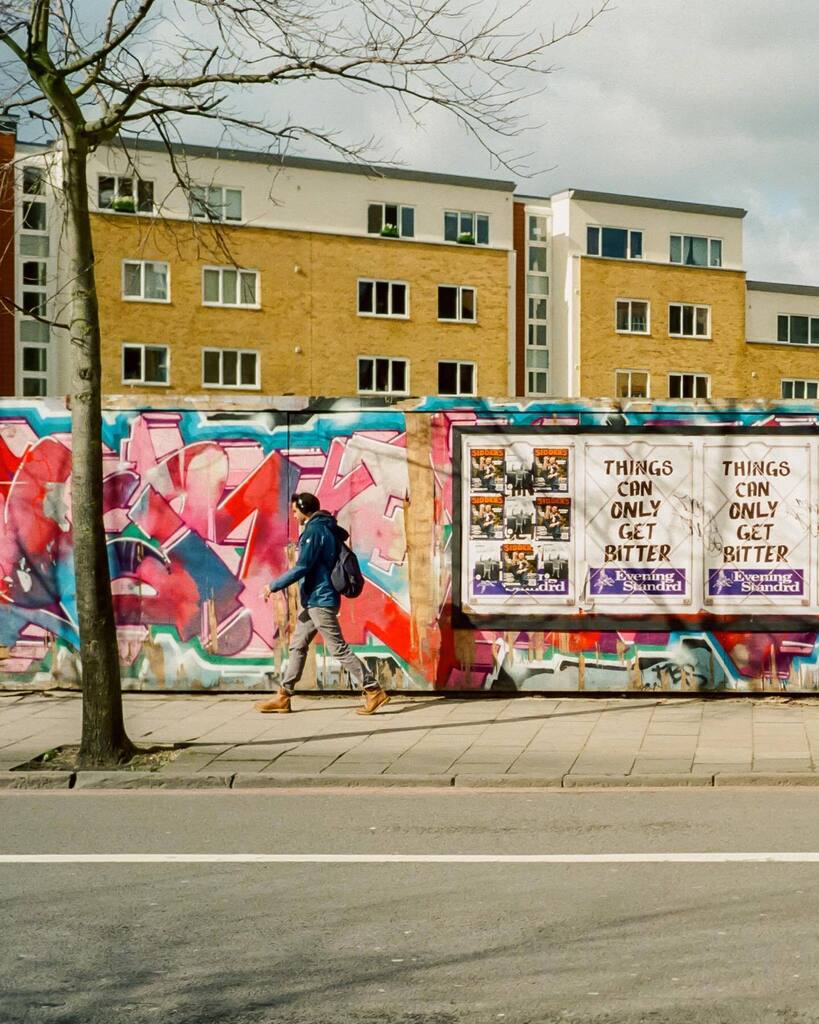 Things can only get better / Dalston / April 2023 / Minolta CLE / Voigtländer 40mm, f1.4 / Kodak Ultramax 400 
.
.
.
#kodakultramax400 #minoltacle #madewithkodak #streetleaks #fromstreetswithlove #streetclassics #sublimestreet #infinity_street #streetgra… instagr.am/p/CsQTtSVIkzx/