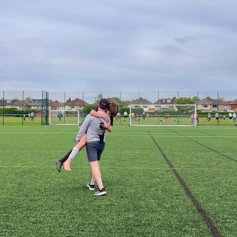 It's hard being the managers son. Always there from start to finish, usually takes the brunt of the frustration, listens to me bable on about tactics etc but this kid just gets on with it. Never moans, loves every minute of it. This is what it's all about, I do this for you. X
