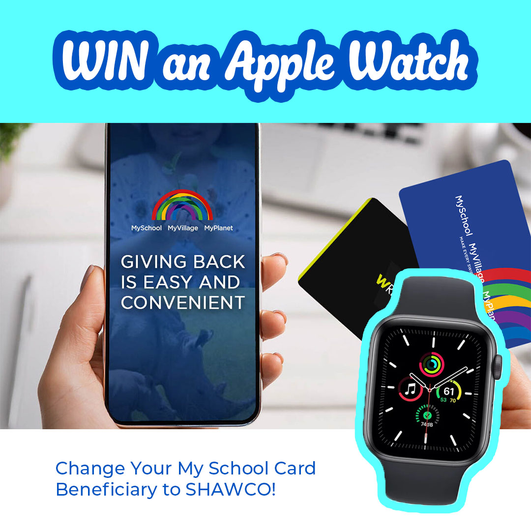 🎉 Win an Apple Watch! 🍎

Are you a student at UCT or a SHAWCO volunteer? Stand a chance to win an Apple Watch by changing your My School Card beneficiary to SHAWCO!

👉 Visit this link to change beneficiary: bit.ly/3KNWlla  

For more info: bit.ly/3KXR5LU