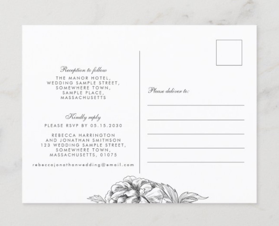 Vintage Floral Black White Wedding Invitation Postcard, part of this wedding stationery collection… zazzle.co.uk/collections/vi…  
Save 40% with code MAYPARTYSALE

#weddingideas #weddinginvitations #zazzlemade #MHHSBD #vintagewedding