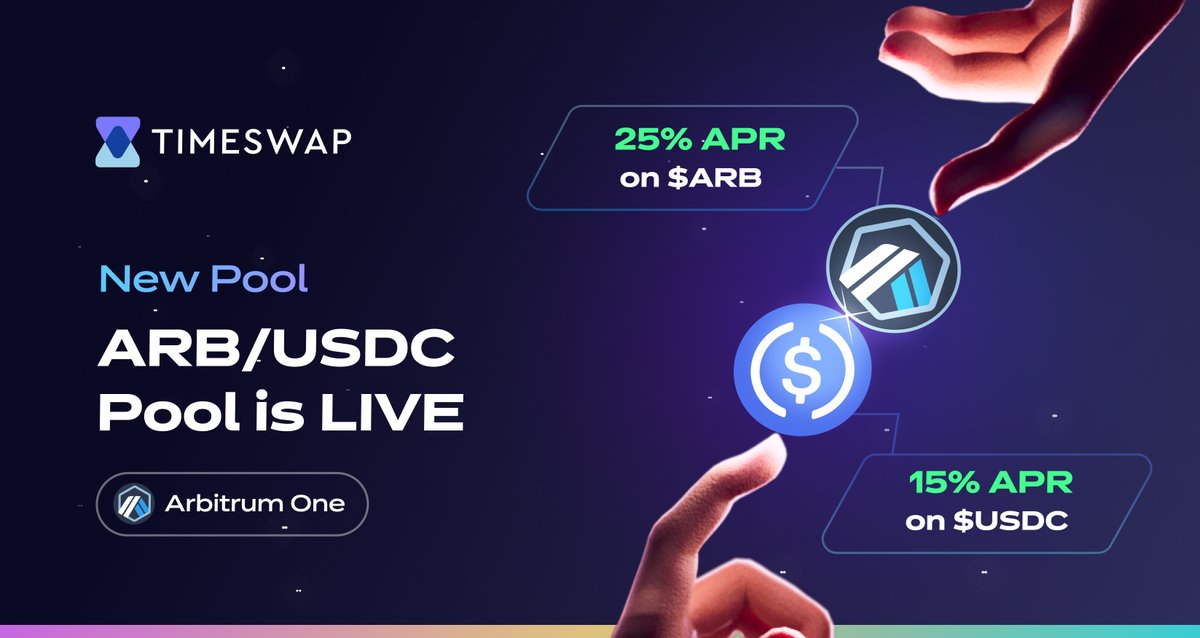 1/ Gm Time Travelers 🧑‍🚀 and Arbinauts 👩‍🚀👨‍🚀!

Our flagship pools on <a href="/arbitrum/">Arbitrum</a> are back live!
🚨🚨 $USDC/$ARB and $ARB/$USDC🚨🚨

Lend to get these fixed rates, now!
15% APR on $USDC 💰
25% APR on $ARB💲

Get the details below! 👇 (1/4)