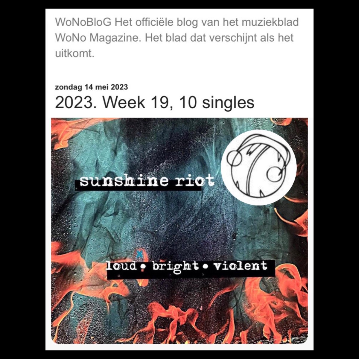 New review of the <a href="/SunshineRiot/">Sunshine Riot</a> EP over on WoNoBloG <a href="/WoNoMagazine/">WoNoMagazine</a>: "By playing with the light and the dark in exactly the right way, the band creates a balance that not all bands are able to strike." 

wonomagazine.blogspot.com/2023/05/2023-w…