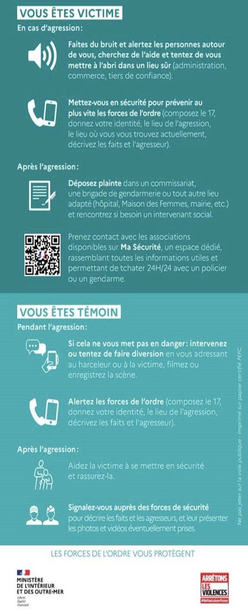 GDarmanin's tweet photo. Grande opération sur la sécurité des femmes dans l’espace public 👇

👉5 millions de flyers distribués à partir du 30 mai et tout au long de l’été par les policiers et les gendarmes.
👉partout en France, lors de patrouilles dans les transports en commun, dans la rue, etc.
👉pour informer et rappeler à chacune et chacun les gestes à avoir lorsqu’on est témoin ou victime d’une agression.