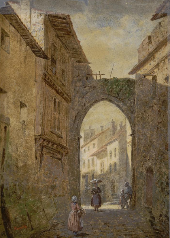 selenebordeaux's tweet photo. #Histoirederue
Partons à #SaintEmilion avec le peintre bordelais Bernède (1820-1900).
L'arc de Cadène formait la limite entre ville basse et ville haute. A cause de la rivalité entre ces 2 parties, une chaîne (cadène) était tendue chaque soir sous l'arceau https://t.co/BmmGysjgKj https://t.co/sFlwhmQ2mb