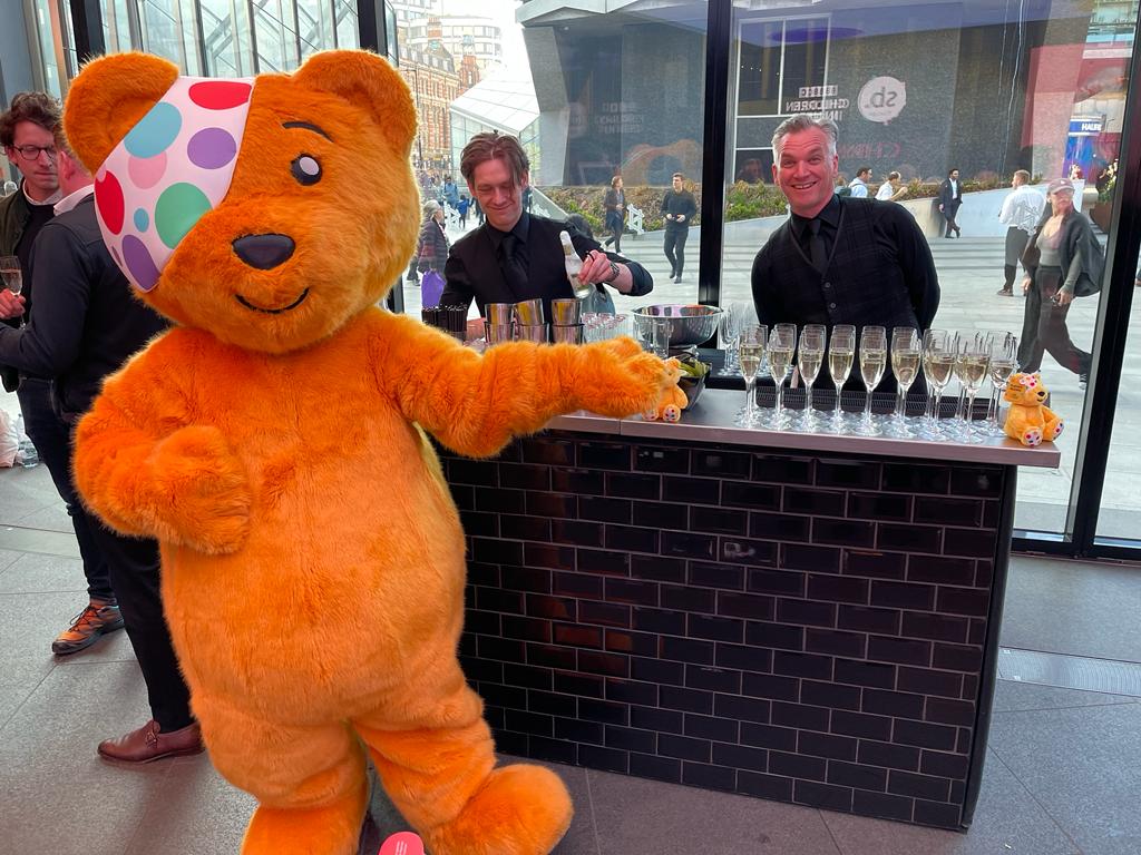 We teamed up with Children in Need and the BBC to hold a charity auction at the incredible <a href="/outernet/">Outernet</a> venue for a wonderful cause. The team were very excited, they even got to meet Pudsey! #events #charity #eventsprofs