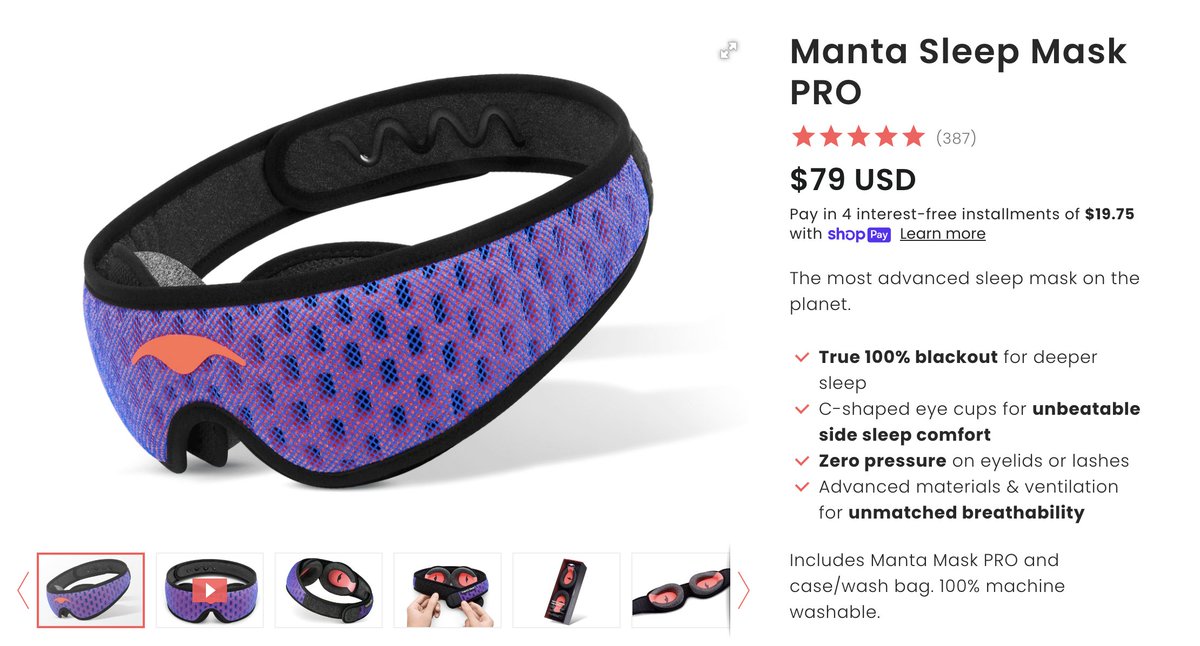 zoe 👹🐑🛸🦁 on Twitter "This is milord's sleeping mask, the Manta Sleep