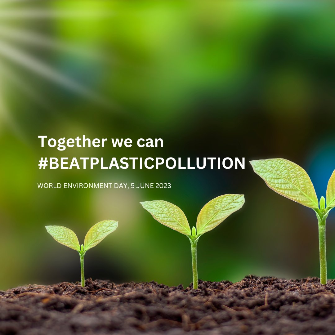 With World Environment Day approaching, we join the global community in promoting eco-friendly solutions to plastic pollution. We would like to hear how you #beatplasticpollution in your spheres of influence. 
#forabetterfuture
#solutionstoplasticpollution #worldenvironmentday