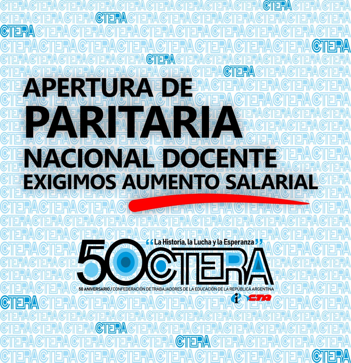 angegraciano's tweet photo. ¡Apertura de la Paritaria Nacional Docente YA! 

#CTERASomosTodxs 🇦🇷
#ParitariaNacionalDocentePorAumentoSalarial https://t.co/3lKWwOEGkf