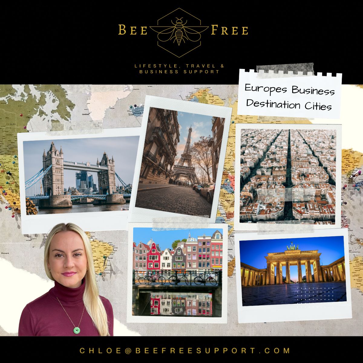 BeeFreeSupport's tweet image. Our top five cities for business travel would be:
1. London
2. Barcelona
3. Berlin
4. Amsterdam
5. Paris
What&apos;s yours?
Plan your next trip with Bee Free Support

beefreesupport.com chloe@beefreesupport.com
#virtualassistant #businesstravel #beefreesupport