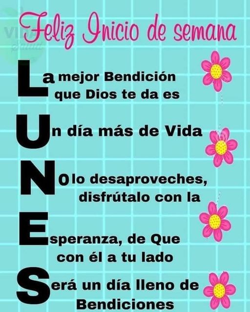 𝙁𝙚𝙡𝙞𝙯 𝙞𝙣𝙞𝙘𝙞𝙤 𝙙𝙚 𝙨𝙚𝙢𝙖𝙣𝙖 🇻🇪🌺
Hoy es Lunes!
que nos vaya bien a todos🙏
🌺𝘽𝙪𝙚𝙣𝙤𝙨 𝙙𝙞𝙖𝙨🌺

#SomosPuebloDigno