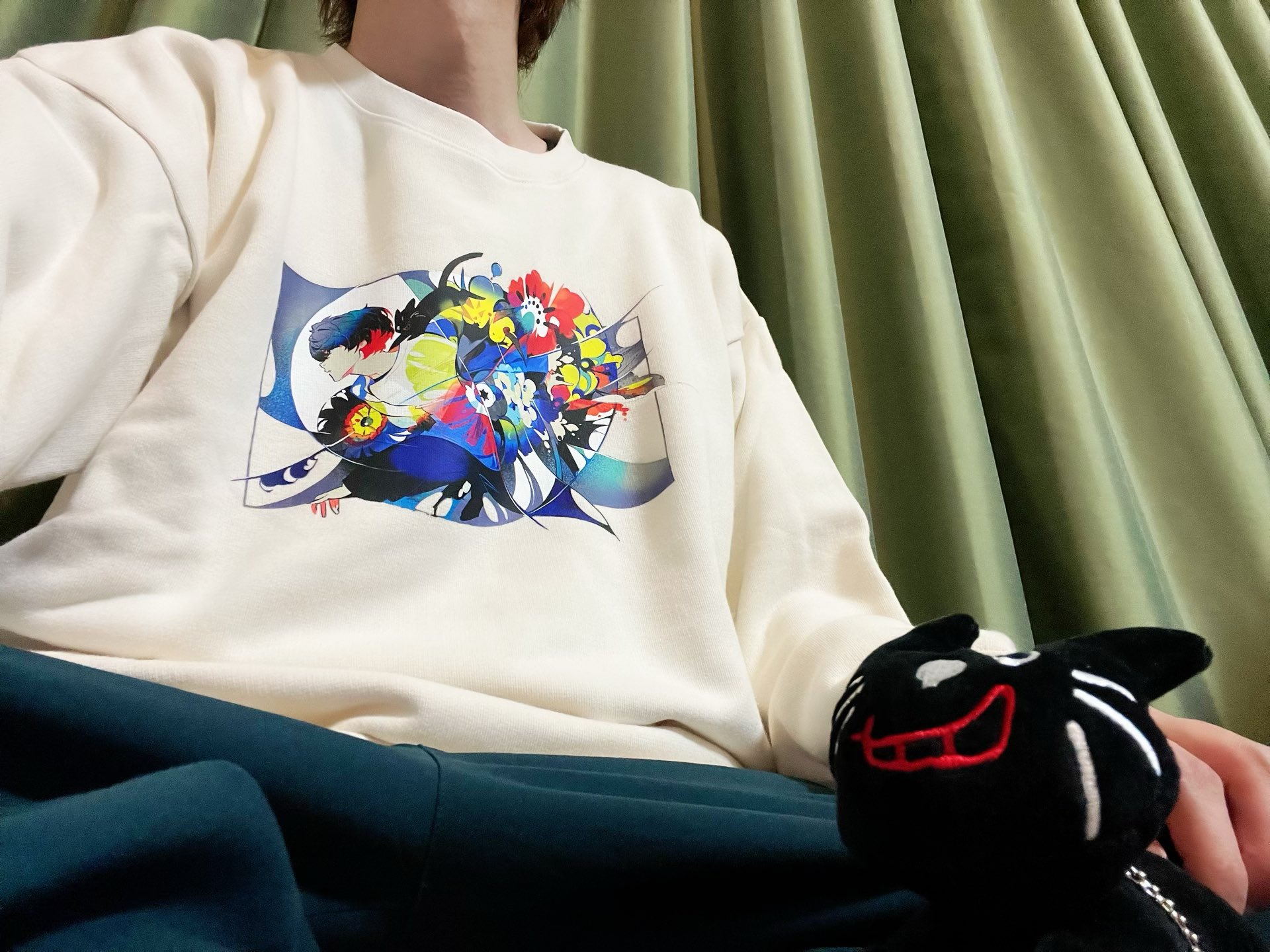 RAP TEES x KIYONAGA&CO. ラップティーズ キヨナガアンドコー 19SS 別注 MURO CREW NECK SWEAT ロゴプリントクルーネックスウェット L ブラック トレーナー 長袖 SOPH. トップス【RAP TEES × KIYONAGA&CO.】