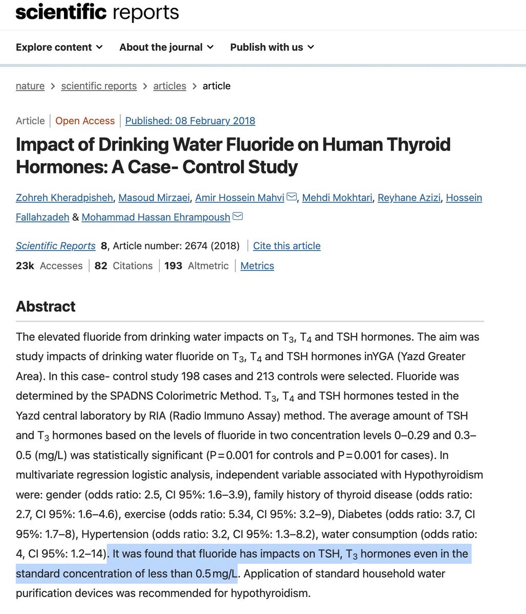 Women are 5-8 times more likely than men to have thyroid problems. During #NWHW, let's demand that our water supply is free from harmful fluoride chemicals that can negatively impact our thyroid health. @Greenbaywater @MayorGenrich @SatyaForMadison @SenatorBaldwin @SenRonJohnson