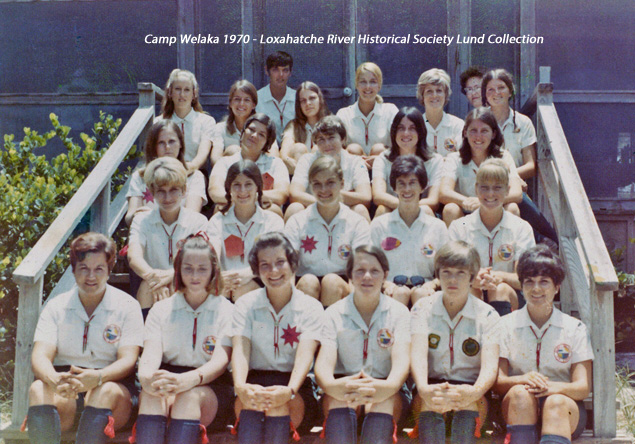 The first Girl Scout camp on the Loxahatchee opened in 1928. Originally known as Camp Schaumahatchee, it was wrecked by a hurricane during that same year. Camp Welaka opened in 1959. This photo, courtesy of Vickie Lund Pryor, are girl scouts at Camp Welaka in 1970.