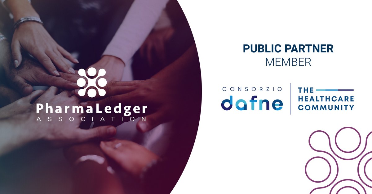 PharmaLedger's tweet photo. We're thrilled to share that Consorzio Dafne has joined PLA as part of our Public Partner member class. Welcome to the association! #MembershipMonday
#pharmaledger #pharmaledgerassociation https://t.co/lPJXLHWBhf