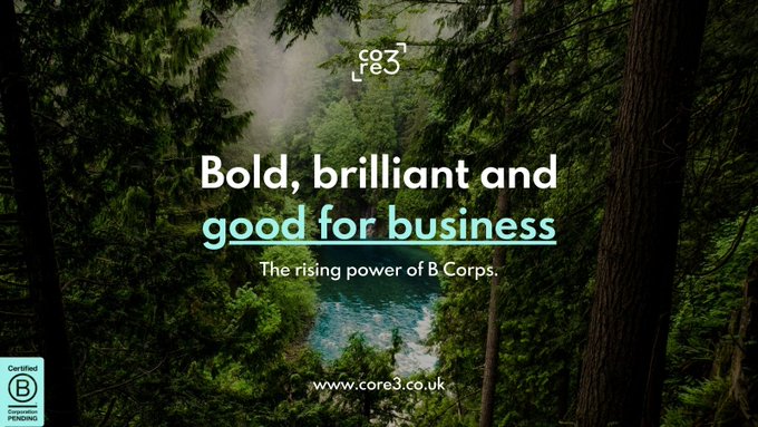 core3uk's tweet image. Discussing the benefits of B Corp status for your business and for your customers...  
To continue reading, click the link in the comments!
#core3 #core3recruitment #recruitment #purpose #people #planet #giveback #consciousrecruitment #business #finance #accounting #bcorp
