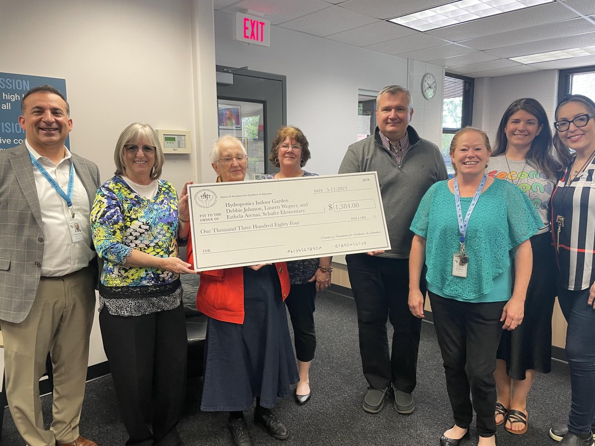 We are excited to share D45 Education Foundation has named Ms. Johnson, Mrs. Wegner, and Ms. Arenas recipients of an Education Grant for their project: “Hydroponics Indoor Garden.” Congratulations ladies! Thank you D45 Education Foundation for all you do to support our Sharks!