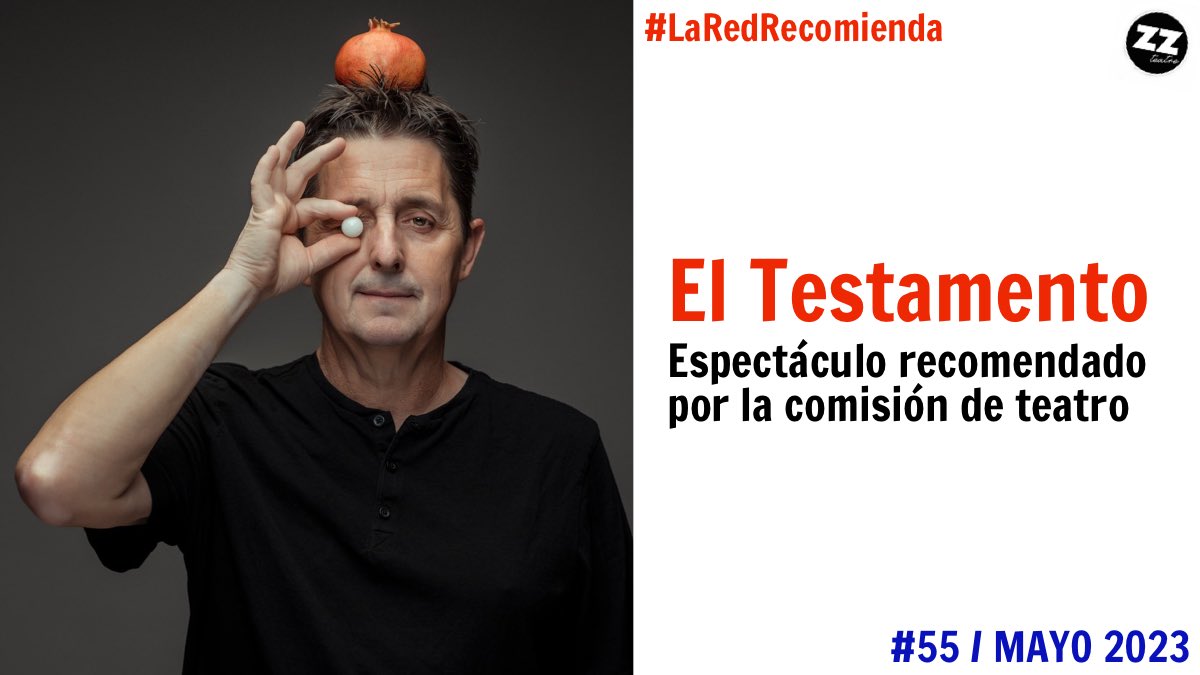 ZumZumTeatre's tweet photo. El Testamento #TestamentoZUM ha sido seleccionado como espectáculo recomendado por @LaRed_deTeatros :

https://t.co/GaDT3MhhXx
#LaRedRecomienda #zumzumteatre https://t.co/FdRSg6jfui