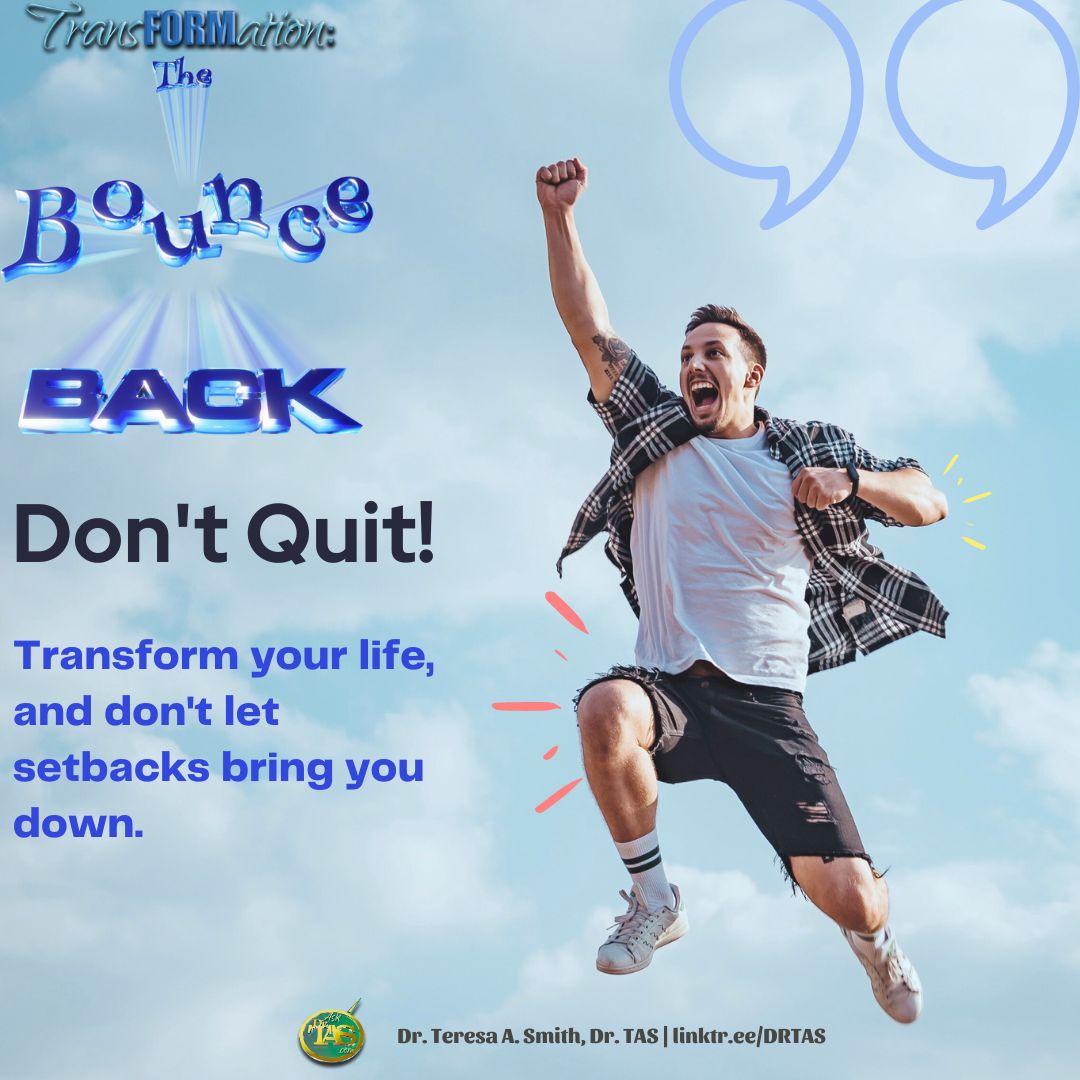 Ready to bounce back? Transform your life today and leave setbacks behind.  #mondaymotivation #bouncebackbook #inspirationalmessage #may15th #personaltransformation