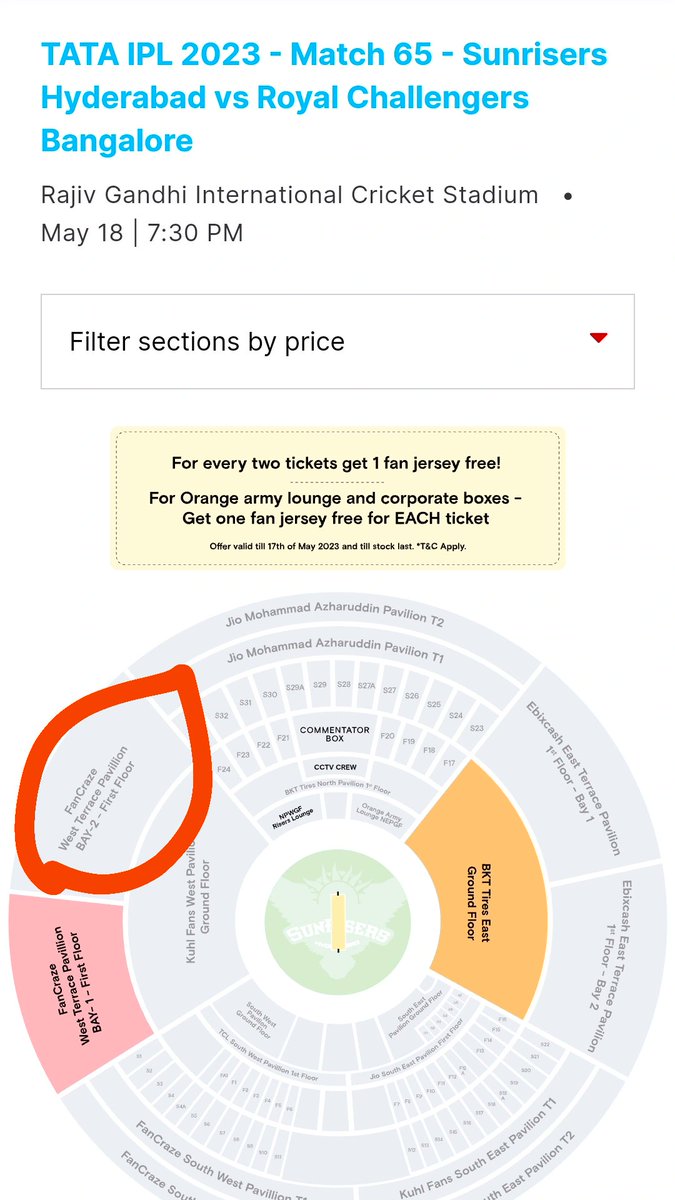 ChanduAddanki2's tweet photo. I need One ticket In This Stand ...if anybody Have Dm Me #SRHvsRCB
@SunRisers @RCBTweets @imVkohli https://t.co/JptCWJBul4