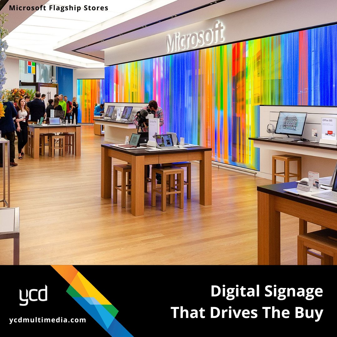 Don't just be a store, be a destination! Be a memorable experience! Contact YCD to help build the ultimate in-store experience. ycdmultimedia.com

#retailtechnology #customerexperience #digitalsignage #Digitalsignagecontent #Cnario #Videowalls #UI #CX