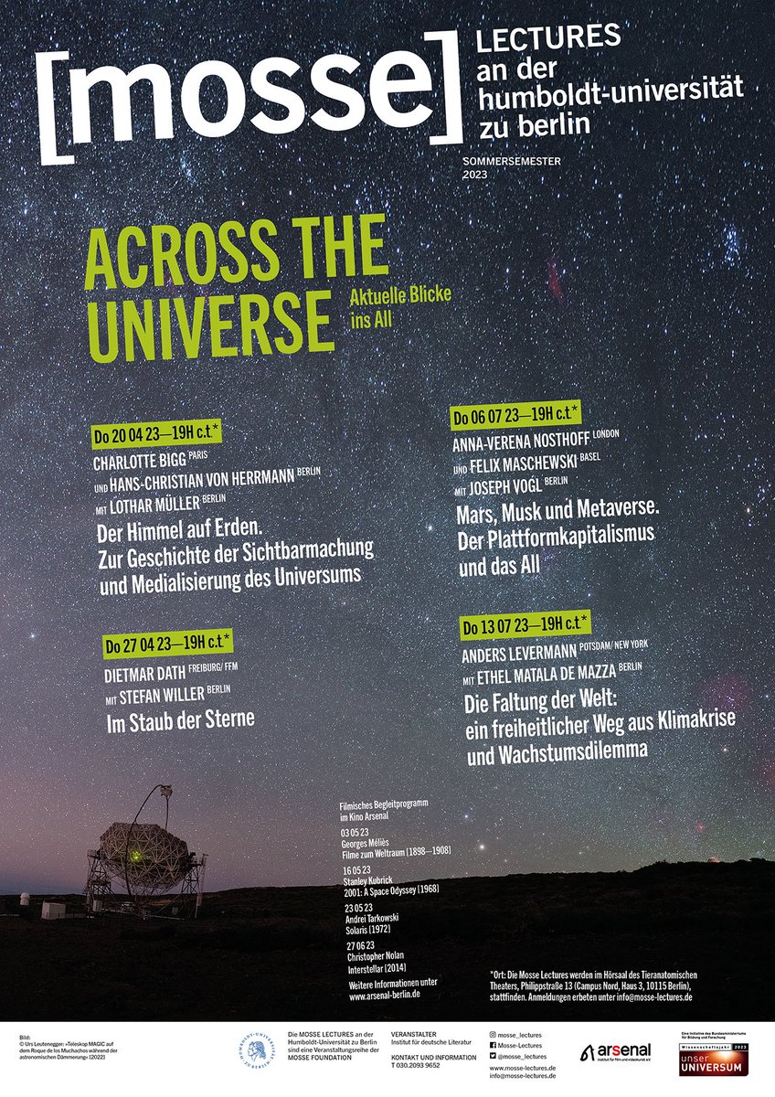AnnaNosthoff's tweet photo. Am 6. Juli halten @FMaschewski und ich im Rahmen der @mosse_lectures einen Vortrag über “Mars, Musk und Metaverse. Der Plattformkapitalismus und das All". Ich freue mich sehr auf die Veranstaltung und das anschließende Gespräch mit Joseph Vogl: https://t.co/HDu2UyLSHg https://t.co/1JQA3PxIox
