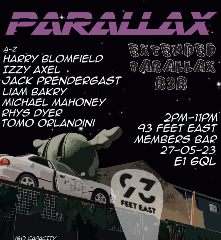 27th May for another Parallax and an extended set with <a href="/liambakry5/">liam</a> and <a href="/BlomfieldHarry/">Harry blom</a> ⏳ ra.co/events/1696650