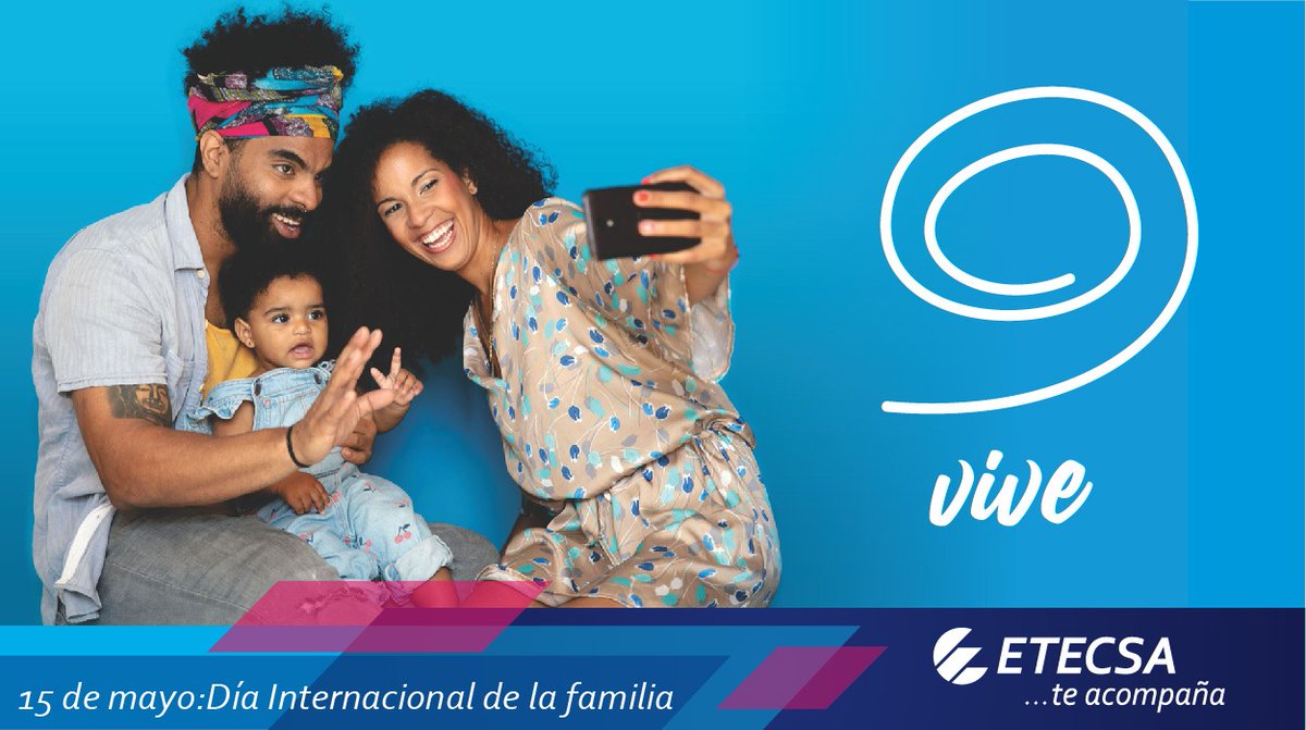 ETECSA_Cuba's tweet photo. 🎊 Los mejores momentos 😍, emociones 🥳 y experiencias ❤️  son los que vives en familia 👨‍👩‍👦‍👦.
Feliz #DíaInternacionaldelaFamilia 🎉🎉. https://t.co/WKkEnMSoBr