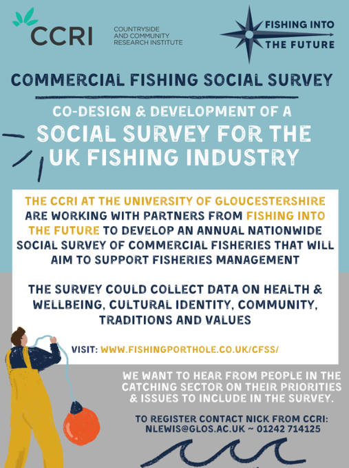 We have decided to open up the online workshop next week to ANY UK FISHERMEN 
Please join us to have your say about what should be included in a social survey for the fishing industry.
fishingporthole.co.uk/cfss/ 
@AssociationIFCA @marinescotland @socialseas @thefishmish