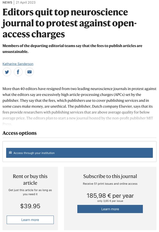 <a href="/DGlaucomflecken/">Dr. Glaucomflecken</a> Nature published a news article about this important issue and it is ... well ... $39.95 if you want to read it.