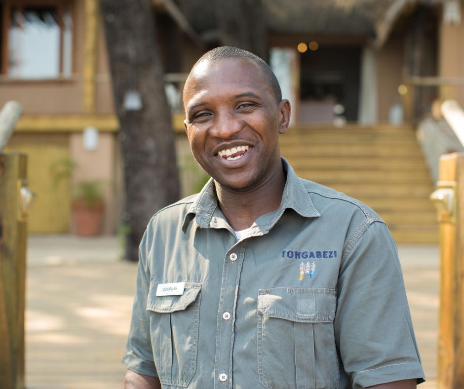 Who recognises this mile-wide smile?🤩Douglas Mwaanga is an excellent guide-before he came to Tongabezi, Douglas was a walking & bicycle tour guide. He has passion for wildlife but if you want to see him at max energy levels, mention Man United because he's a big soccer fan.