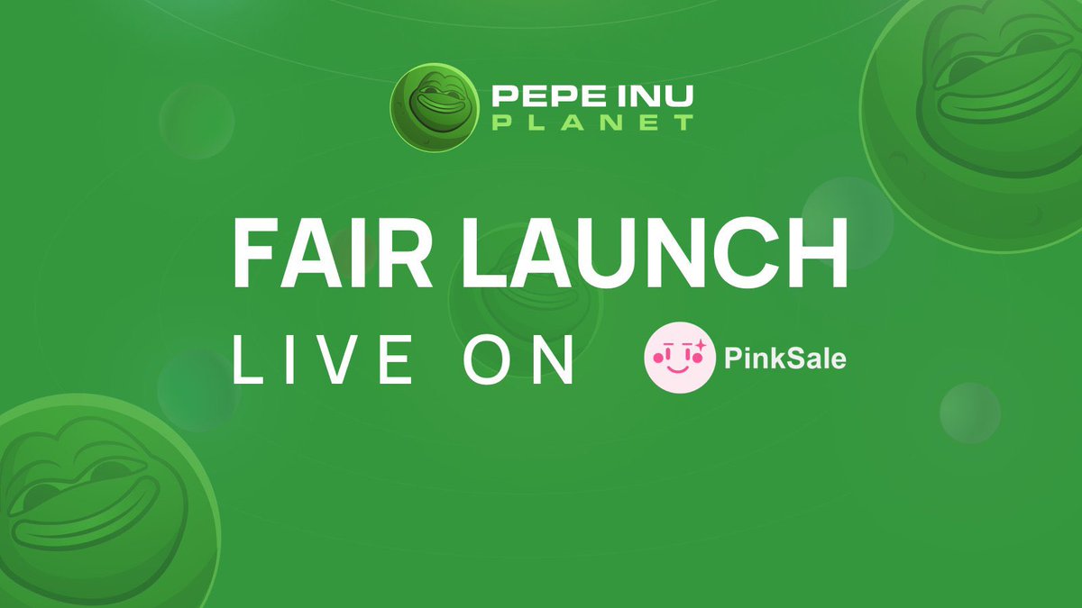 This fair launch from <a href="/PEPEINUPLANET/">PEPE INU PLANET</a> is live right now on Pinksale.

They have the “AUDIT, KYC” badge and raised over 140 BNB so far. Great hype on it already. 

50% Burnt, Renounced Ownership, 0% Buy Tax. Limited Contribution

pinksale.finance/launchpad/0xAC…

t.me/PEPEINUPLANET