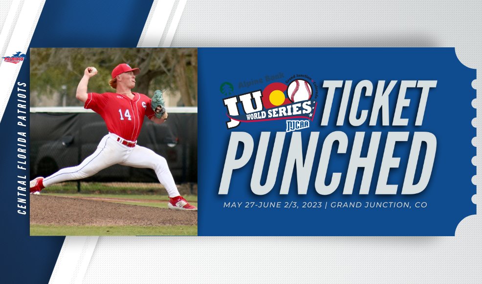 Central Florida 🛫 Grand Junction, CO

The Patriots defeat Northwest Florida State 7-2 to clinch the South Atlantic district championship and earn their spot in the 2023 #NJCAABaseball DI World Series! 

njcaa.org/sports/bsb/202…