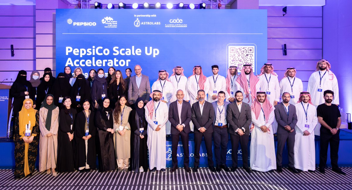 astrolabs's tweet photo. Yesterday we marked the successful conclusion of @PepsiCo's #ScaleUpAccelerator program with the next generation of #ecommerce pioneers in #SaudiArabia, @PepsiCoMidEast  &amp; @CODE_MCIT. The event celebrated the wrap-up of the program that has enabled 100+ SMEs from 10+ sectors. https://t.co/s9Bm7wlvKk