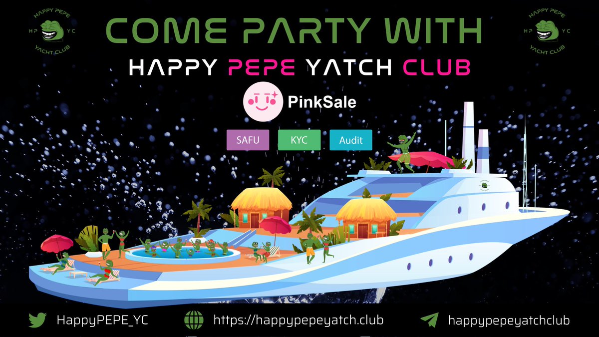 HappyPEPE_YC's tweet photo. Are you party animal? We got you covered πͺ©π
#HPYC coming soon π₯
#HappyPEPEYatchClub #PEPE #NFTs #BNB https://t.co/j2BYPmZVSy
