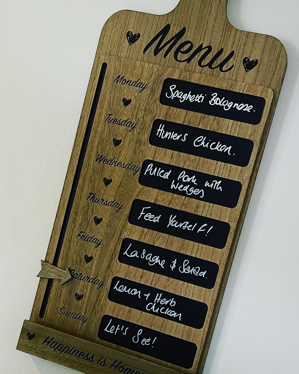 Treat myself to a menu board. All meals will be SW and SP where we can! 
.
#slimmingworld #menlosingweight #freefood #foodoptimising #summerbodypending #swuk #slimmingworlduk #slimmingworldjourney #slimmingworldfamily