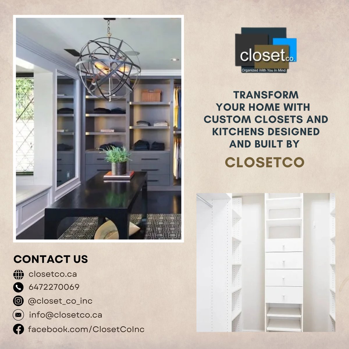 At ClosetCo, we are committed to delivering custom closets and kitchens that are both beautiful and functional. 

Link in bio

#closet #closetorganization #closetroom #customcloset #customclosetdesign #comfort #spacious #uniquedesign #customkitchen #experiencedexperts