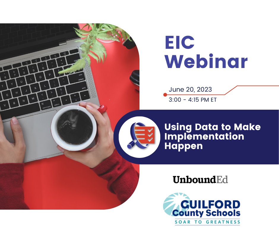 The Effective Implementation Cohort is excited to share the story of @unboundedu and @GCSchoolsNC as they utilize data to make #implementation happen.
Date:  June 20, 2023
Time: 3:00 - 4:15 PM ET
Registration: unc.zoom.us/meeting/regist…
#ImpPractice #Webinar