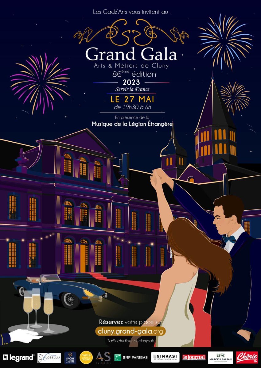 Découvrez le Grand Gala des Arts & Métiers de Cluny ! 🎨Des décors grandioses, des animations spectaculaires, un menu raffiné et bien plus encore. ➡ RDV le 27 mai 📅 pour une expérience culturelle et immersive unique ! 😍