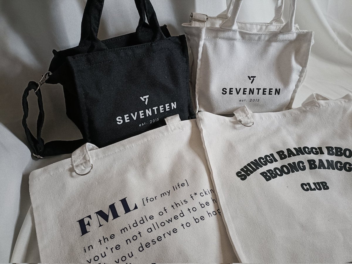 kpopcuratorph's tweet image. Now accepting another pre-order of our seventeen shirt &amp;amp; tote bag collection along with new designs!

✶ Pre-order until the end of may
✶ DOP: 50% upon order 50% on May 31
✶ Will only accommodate limited slots only!
✶ Order here: docs.google.com/forms/d/e/1FAI…

𖥻 wts lfb svt prints