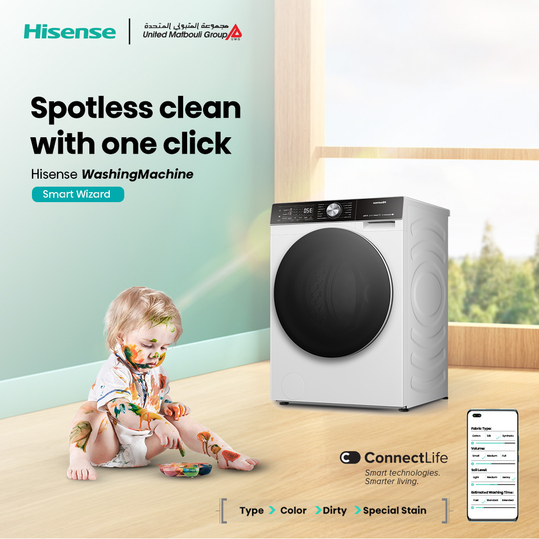 وداعاً للبقع المستعصية من اليوم! ✨

تتيح لك ميزة المعالج الذكي في غسالة هايسنس اختيار نوع البقعة لتمنحك تجربة تنظيف مخصصة. 💧

دع الأطفال يستمتعون! 👦
#هايسنس #هايسنس_الشرق_الأوسط #غسالة

umg.sa/shop-by-brand/…