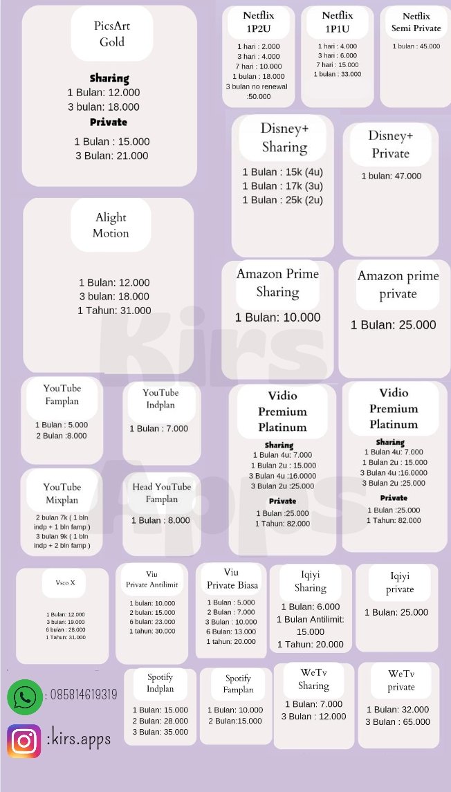 Halo Haloo, 2023 masih nonton bajakan? Padahal diaku udah murah banget nih. Netflix mulai 2.000an Disney+ 15.000an Viu 5.000an aja?? Yuk beli di kirs Aps. Dimana lagi Aplikasi premium yg murah? Untuk order bisa click link👇🏻
wa.link/eu0v21
#zonauang #zonajajan #zonaba