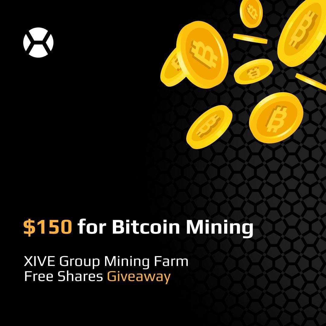 XIVE Group Mining Farm #Giveaway

🏆 Prize Pool — $150 in Group Farm Shares

✅ Follow <a href="/xive_io/">XIVE | Joint BTC Mining</a>
✅ Like, RT &amp; Tag 3 Friends

💸On 22/05 at 13:00 CET we will randomly pick 5 lucky winners and gift them a $30 Group Mining Farm Share.