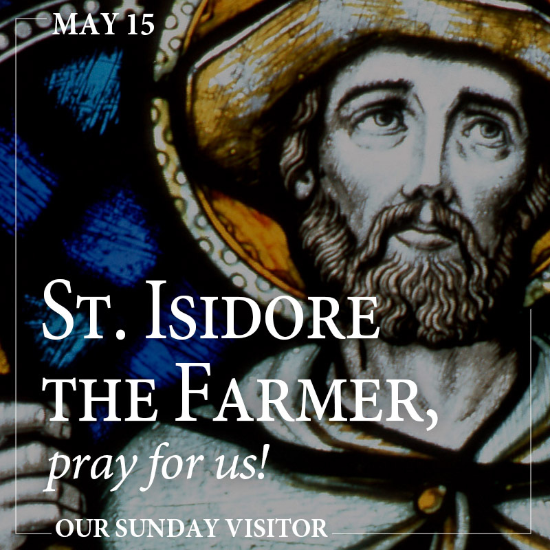St. Isidore was known for his miraculous works, his love of the poor and his concern for the proper treatment of animals. Isidore died in 1130 and was canonized in 1622. He is the patron of Madrid and of farmers. St. Isidore, pray for us!