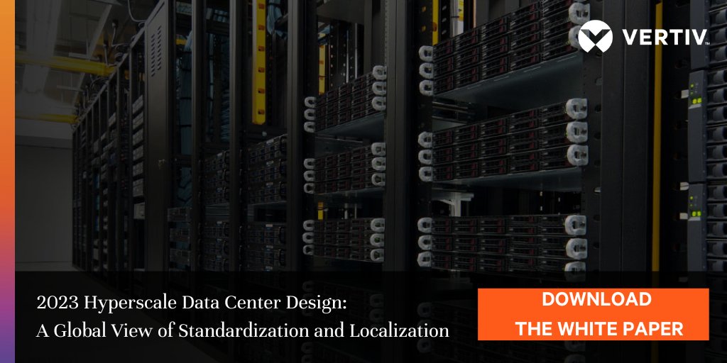 Vertiv's tweet image. Breaking barriers in hyperscale data center design: Our white paper uncovers the latest trends in technology, sustainability, and more. Download now. ms.spr.ly/6017gOqB1
#DataCenterDesign #Hyperscale #BreakBarriers