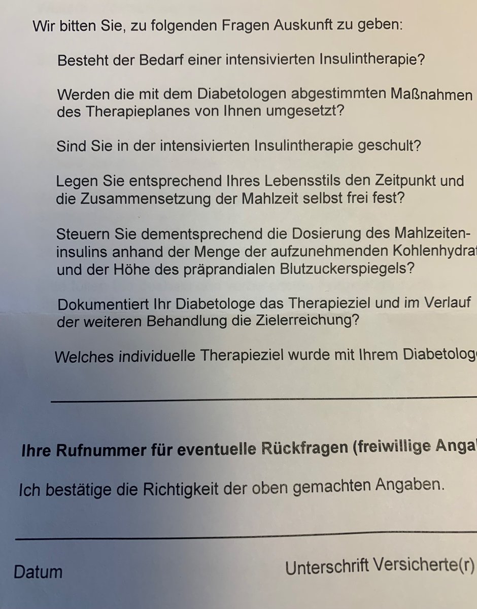 Rezept für rtCGM-Messgerät (z.B. Freestyle libre)

Ich frage mich, ob die Fragen, die die Kasse den Versicherten stellt, rechtmäßig sind.