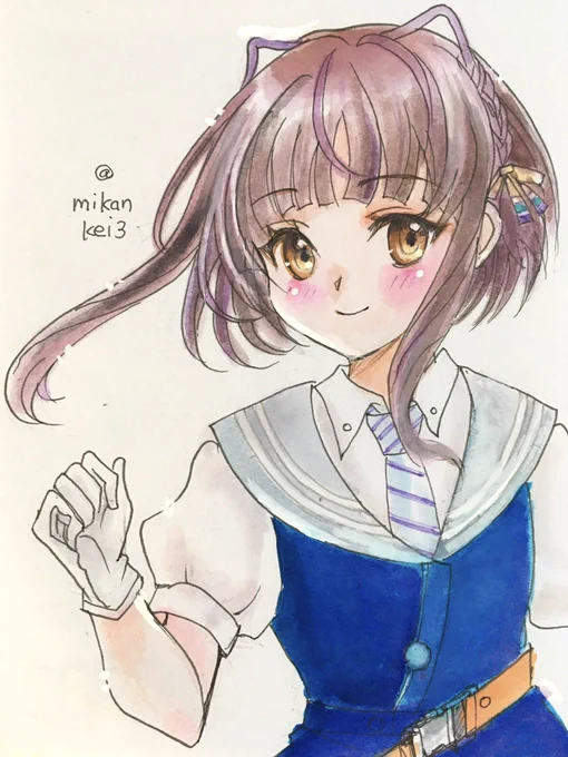 鵜来(うくる)です 進水日おめでとう! #艦これ版深夜の真剣お絵描き60分一本勝負 #艦これ版真剣お絵描き60分一本勝負_20230515 #鵜来 #艦これ