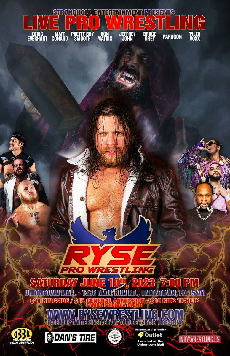 rysewrestling's tweet photo. TICKETS ARE NOW ON SALE FOR JUNE 10TH!

If you want front row they go super quick.  Purchase a ringside ticket online and if you want a specific seat tell us ASAP.  First come first serve.
 
Tickets: https://t.co/mav96qIYnQ 
#prowrestling #WWE #AEWdynamite #Impactwrestling #ROH https://t.co/UTT9FB79a4