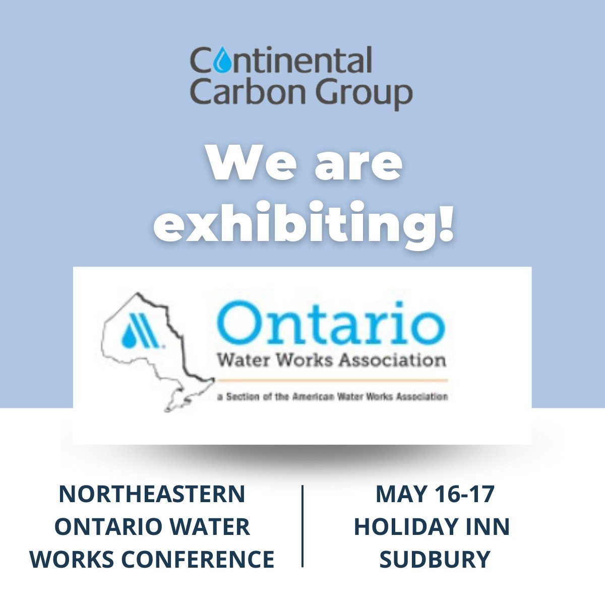 Join us to learn more about the latest advancements in water works technology at the 59th Annual Northeastern Ontario Water Works Conference on May 16th and 17th at the Holiday Inn Sudbury.

@OWWA1 #WaterWorksConference #WaterTechnology